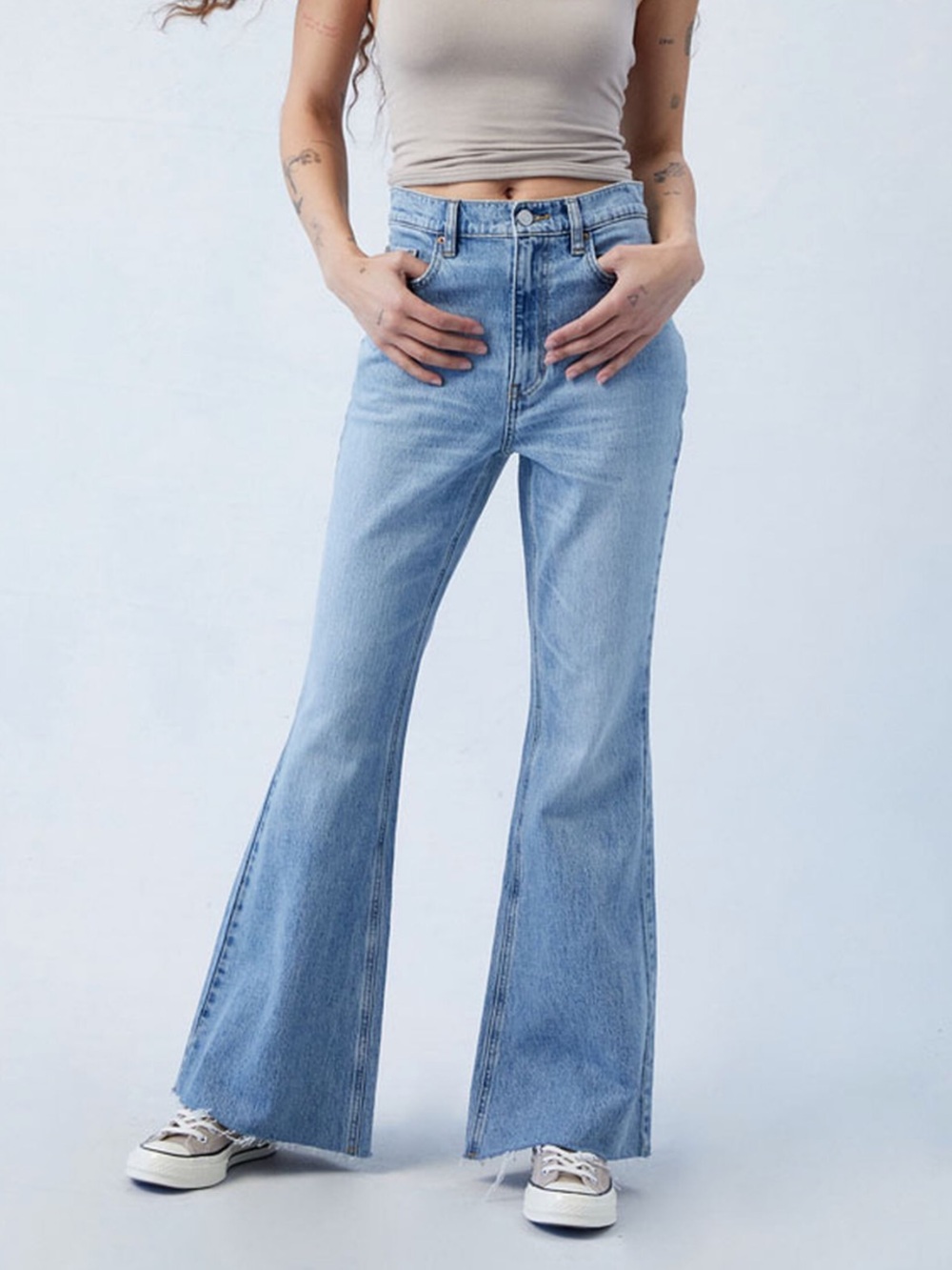 PACSUN Jean Stretch, High-rise Flare leg. Size 25.